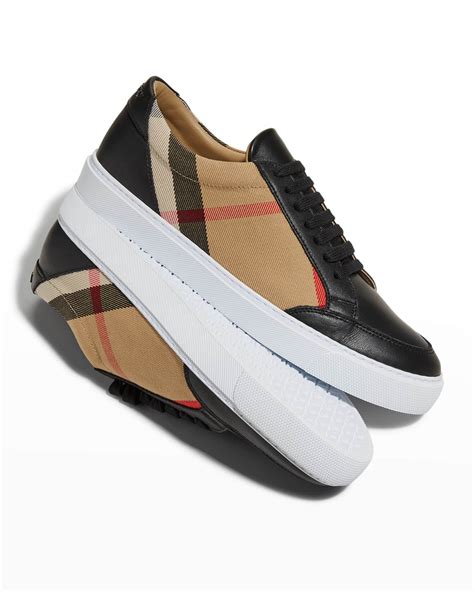 Burberry Salmond Check Leather Low